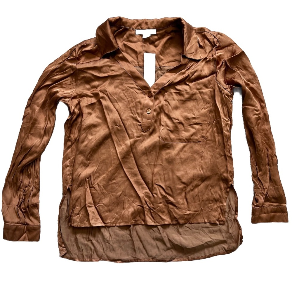 YOUNG FABULOUS AND BROKE NWT YFB BRONZE BUTTON DOWN SIZE SMALL CHIC TRENDY